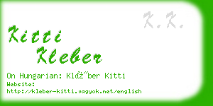 kitti kleber business card